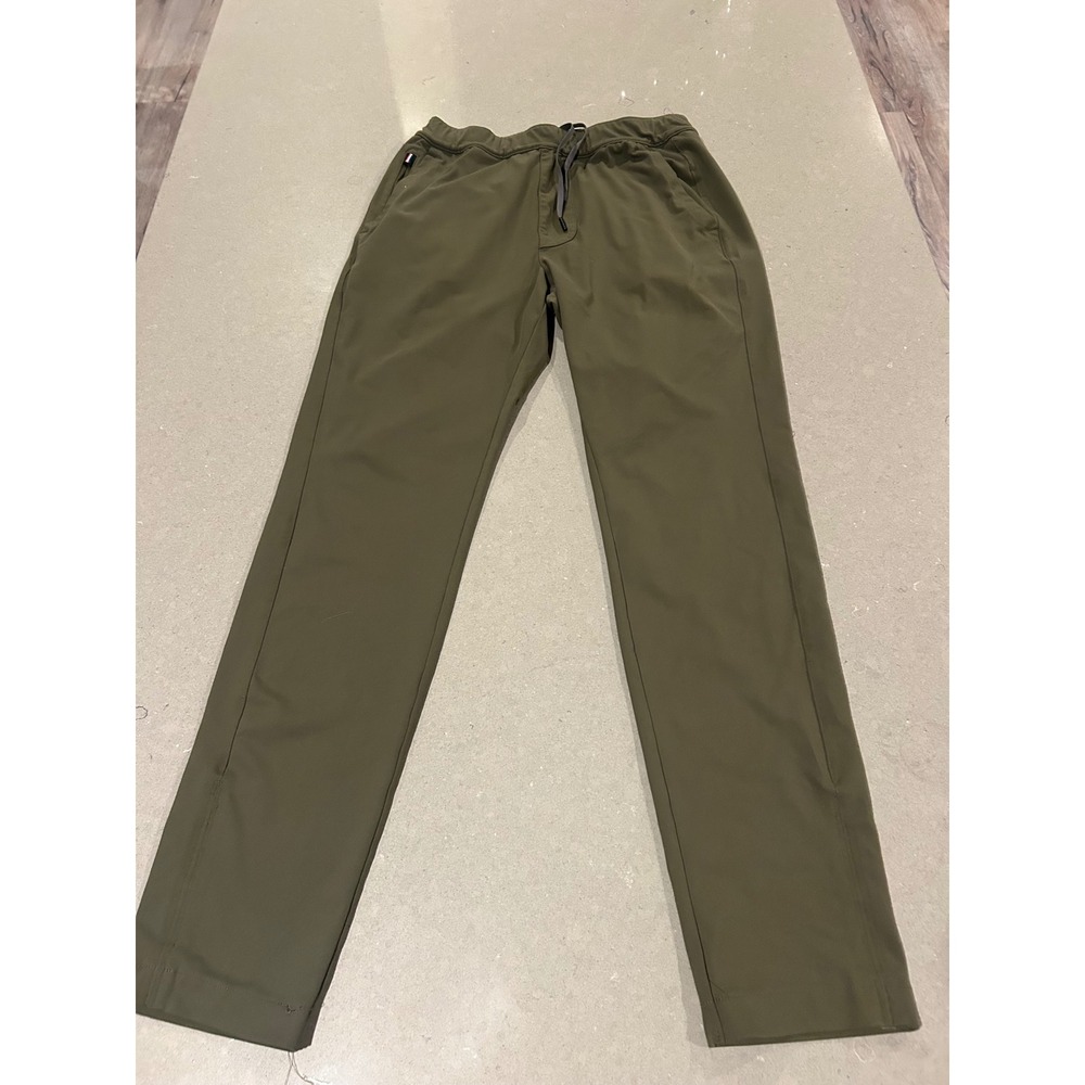 Fourlaps Mens Olive Green Athletic Jogger‎ Pants Size Small Regular Drawstring